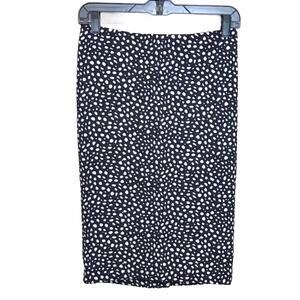 Talbots  Black & White Pencil Skirt Polka Dot